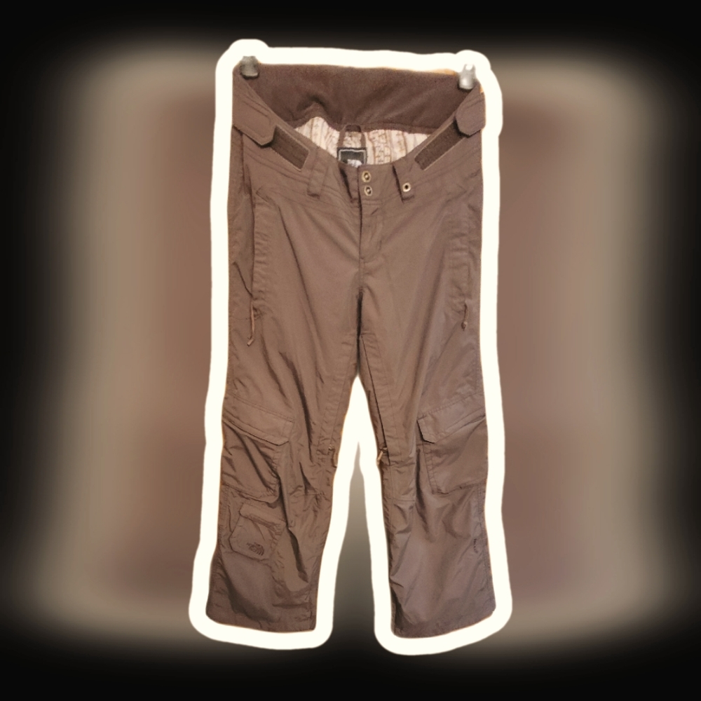 The North Face brown snowpants women's S lightly insulated